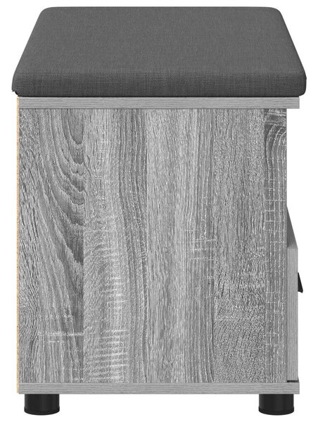 Előtér pad párnával fiókkal Szürke Sonoma 80 x 38 x 46 cm