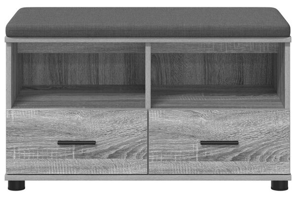 Előtér pad párnával fiókkal Szürke Sonoma 80 x 38 x 46 cm