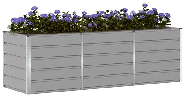 Növénytartó Világosszürke 240 x 80 x 75 cm Acél
