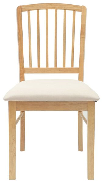 Étkező Székek 2 pcs Természetes 50 x 52,5 x 91 cm Tömör Gumi Fa