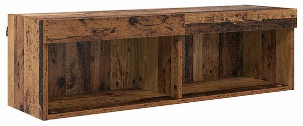 TV Fali Egységek LED-del 5 pcs Régi fa 100 x 30 x 30 cm Faanyag