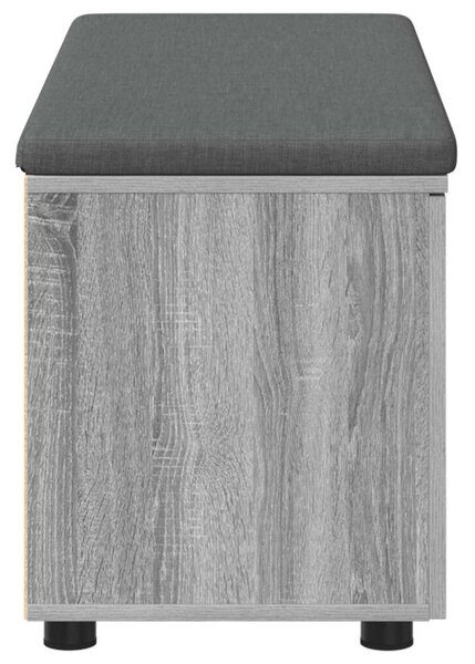Előtér pad párnával tárolóval Szürke Sonoma 100 x 38 x 46 cm