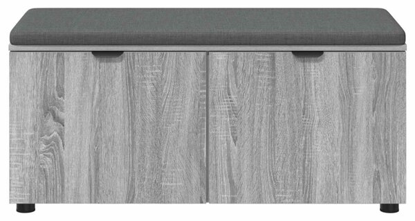 Előtér pad párnával tárolóval Szürke Sonoma 100 x 38 x 46 cm