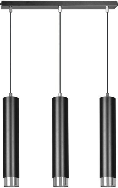 Emibig modern függeszték kibo króm fekete emi643/3