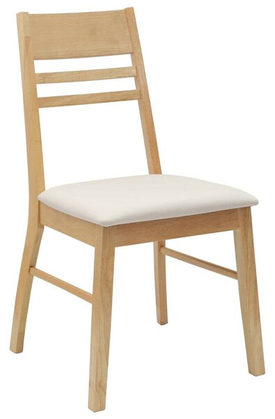 Étkező Székek 2 pcs Természetes 43 x 54 x 89 cm Tömör Gumi Fa