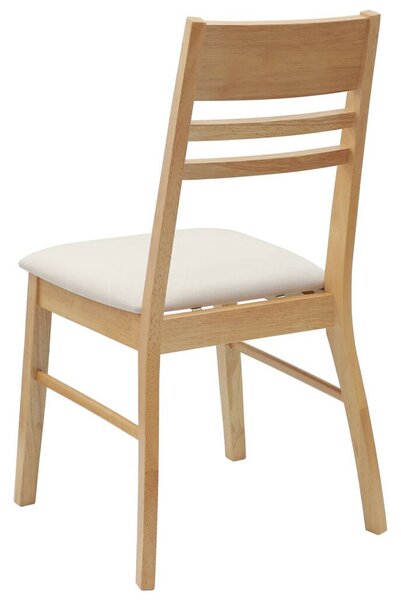 Étkező Székek 2 pcs Természetes 43 x 54 x 89 cm Tömör Gumi Fa