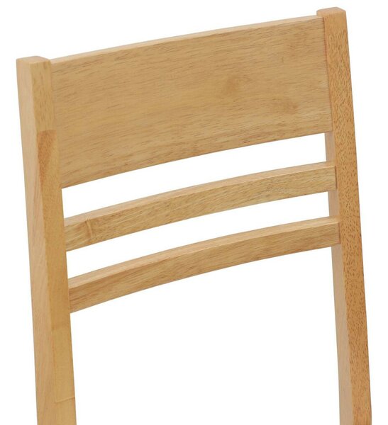 Étkező Székek 2 pcs Természetes 43 x 54 x 89 cm Tömör Gumi Fa