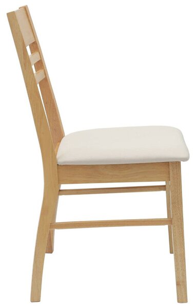 Étkező Székek 2 pcs Természetes 43 x 54 x 89 cm Tömör Gumi Fa