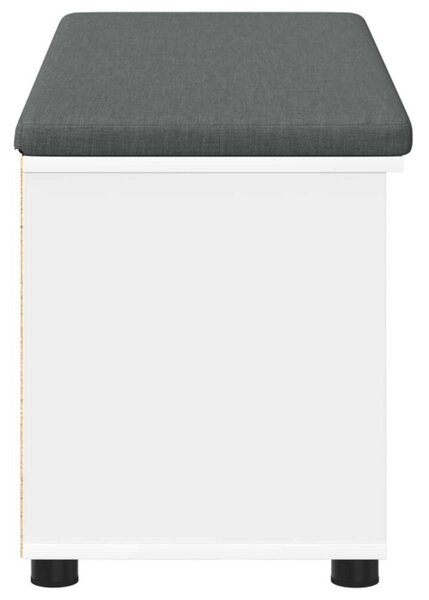 Előtér pad párnával Egyszínű Fehér 100 x 38 x 46 cm
