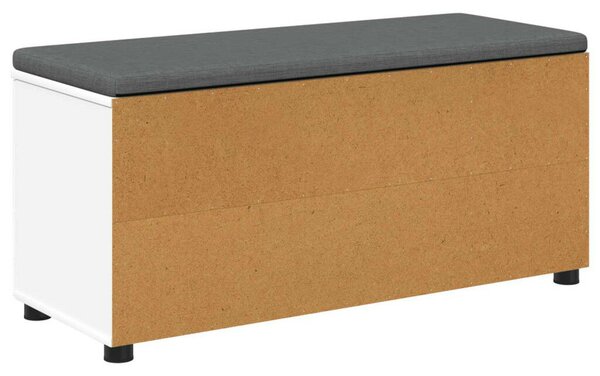 Előtér pad párnával Egyszínű Fehér 100 x 38 x 46 cm