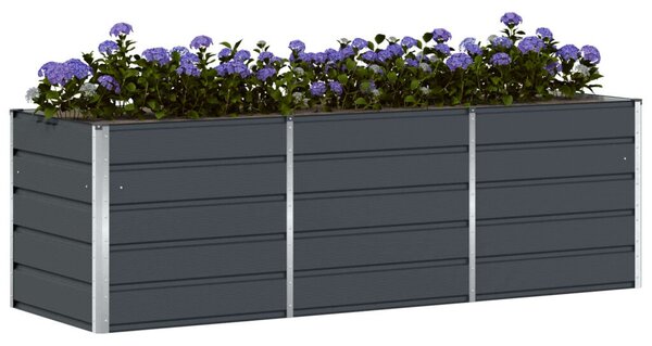 Növénytartó Antracit 240 x 80 x 75 cm Acél