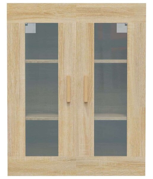 VidaXL Falra Akasztható Vitrin - Sonoma Tölgy - 69,5x34x90 cm