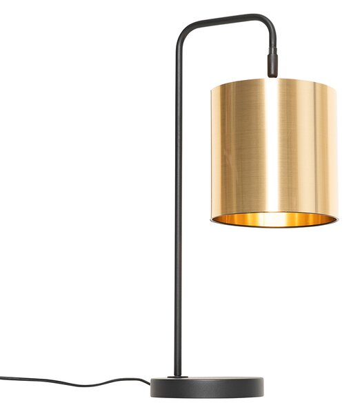 Modern asztali lámpa fekete arannyal - Lofty
