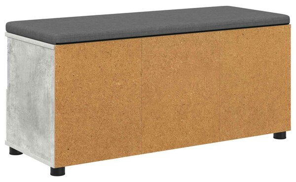 Előtér pad párnával fiókkal Beton Szürke 100 x 38 x 46 cm