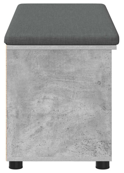 Előtér pad párnával Egyszínű Beton Szürke 100 x 38 x 46 cm
