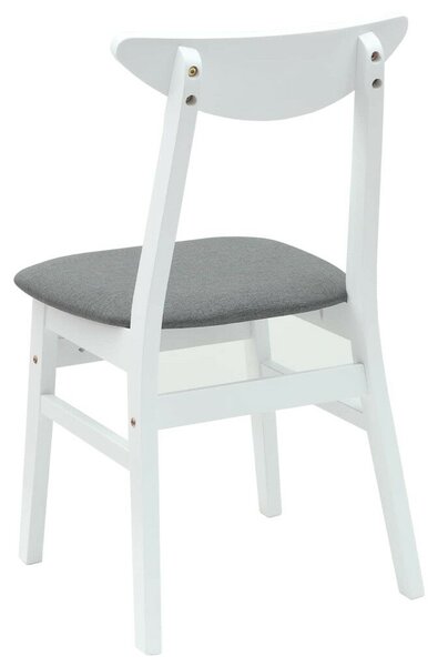 Étkező Székek 2 pcs Fehér 42 x 47.5 x 81 cm Tömör Gumi Fa