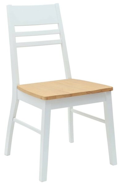 Étkező Székek 2 pcs Fehér 43 x 54 x 89 cm Tömör Gumi Fa