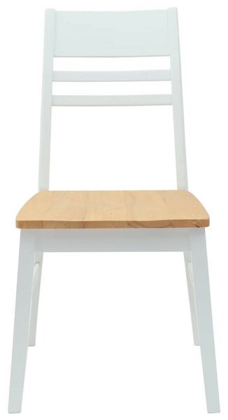 Étkező Székek 2 pcs Fehér 43 x 54 x 89 cm Tömör Gumi Fa