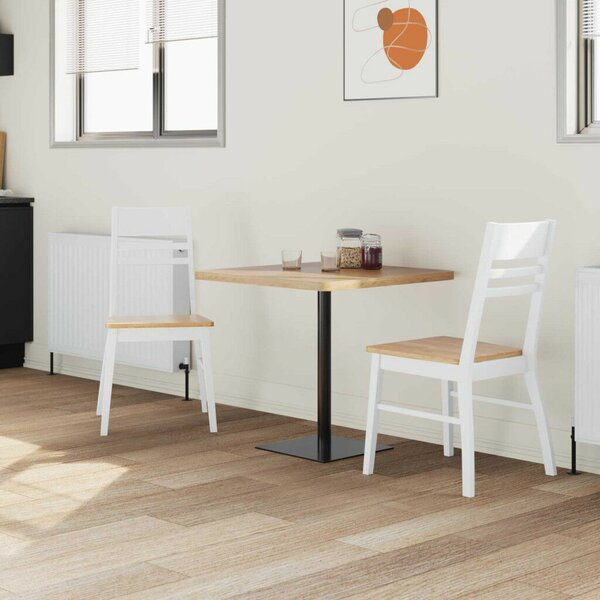 Étkező Székek 2 pcs Fehér 43 x 54 x 89 cm Tömör Gumi Fa