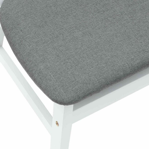 Étkező Székek 2 pcs Fehér 42 x 47.5 x 81 cm Tömör Gumi Fa
