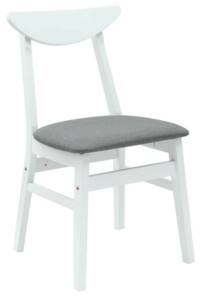 Étkező Székek 2 pcs Fehér 42 x 47.5 x 81 cm Tömör Gumi Fa