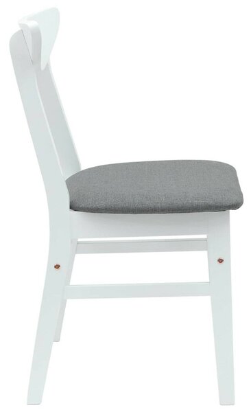 Étkező Székek 2 pcs Fehér 42 x 47.5 x 81 cm Tömör Gumi Fa