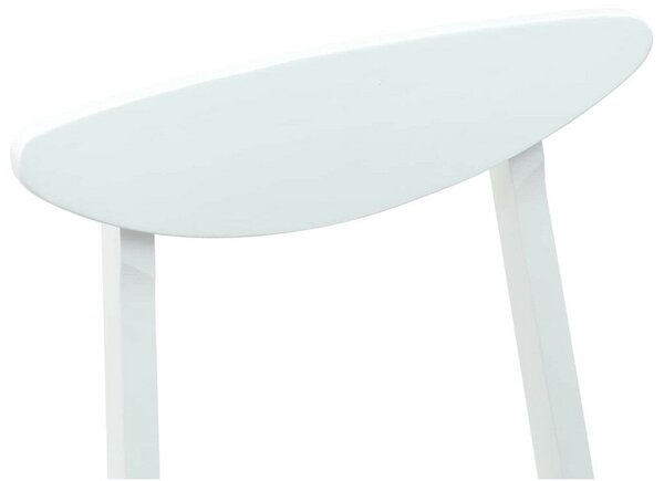 Étkező Székek 2 pcs Fehér 42 x 47.5 x 81 cm Tömör Gumi Fa