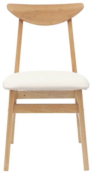 Étkező Székek 2 pcs Természetes 42 x 47.5 x 81 cm Tömör Gumi Fa