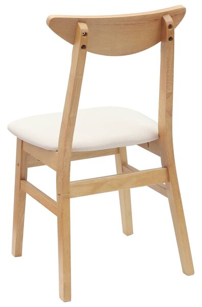 Étkező Székek 2 pcs Természetes 42 x 47.5 x 81 cm Tömör Gumi Fa