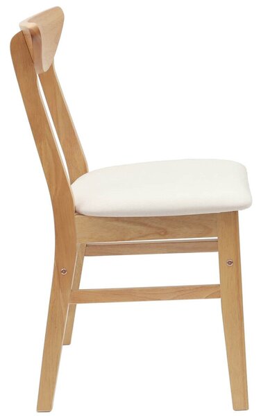 Étkező Székek 2 pcs Természetes 42 x 47.5 x 81 cm Tömör Gumi Fa