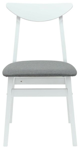 Étkező Székek 2 pcs Fehér 42 x 47.5 x 81 cm Tömör Gumi Fa