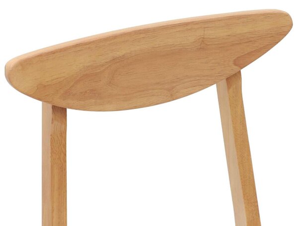 Étkező Székek 2 pcs Természetes 42 x 47.5 x 81 cm Tömör Gumi Fa