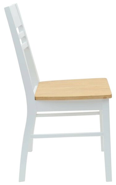 Étkező Székek 2 pcs Fehér 43 x 54 x 89 cm Tömör Gumi Fa