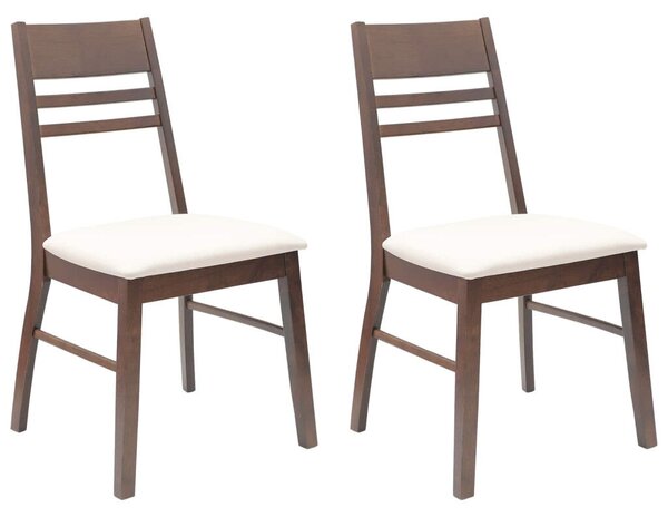 Étkező Székek 2 pcs Világos Barna 43 x 54 x 89 cm Tömör Gumi Fa