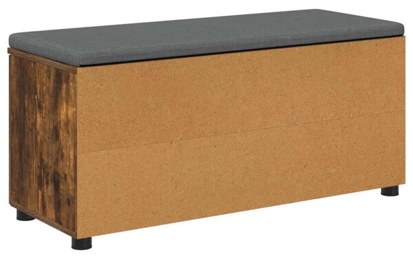 Előtér pad párnával Egyszínű Füstölt tölgy 100 x 38 x 46 cm