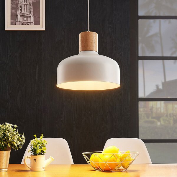 Függőlámpa Lindby, Carlise, dimmable, Fehér, Nappali, Fém, Skandináv