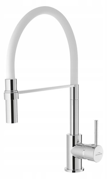Invena Chameleon, szabadon álló mosogató csaptelep, fehér-króm, BZ-29-L02-C