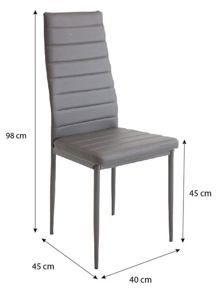 Coleta Nova II NEW étkezőszék Szürke 4 db N
