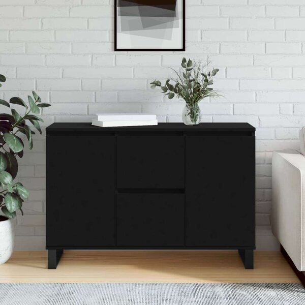 VidaXL fekete szerelt fa tálalószekrény 104 x 35 x 70 cm