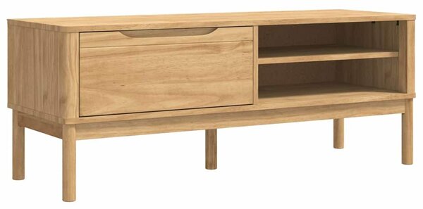 VidaXL Előszoba pad Faggyú barna 115 x 40 x 45 cm Tömör fenyőfa