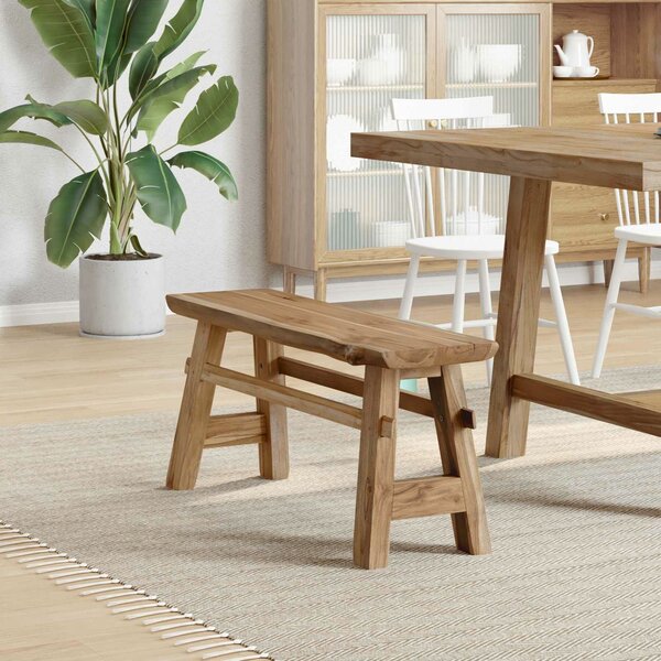 VidaXL pad Természetes 100 x 29 x 43,5 cm Tömör Teakfa