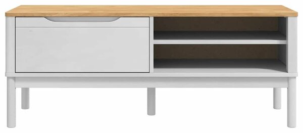 VidaXL Előszoba pad fiókkal Fehér 115 x 40 x 45 cm Tömör fenyőfa