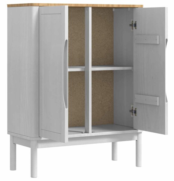 VidaXL Széf Fehér 70 x 30 x 70,5 cm Tömör fenyőfa