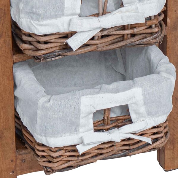 VidaXL Oldal asztal Barna 38 x 28 x 72 cm Tömör mahagóni fa