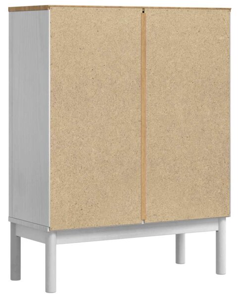 VidaXL Széf Fehér 70 x 30 x 70,5 cm Tömör fenyőfa