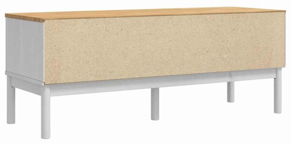 VidaXL Előszoba pad fiókkal Fehér 115 x 40 x 45 cm Tömör fenyőfa
