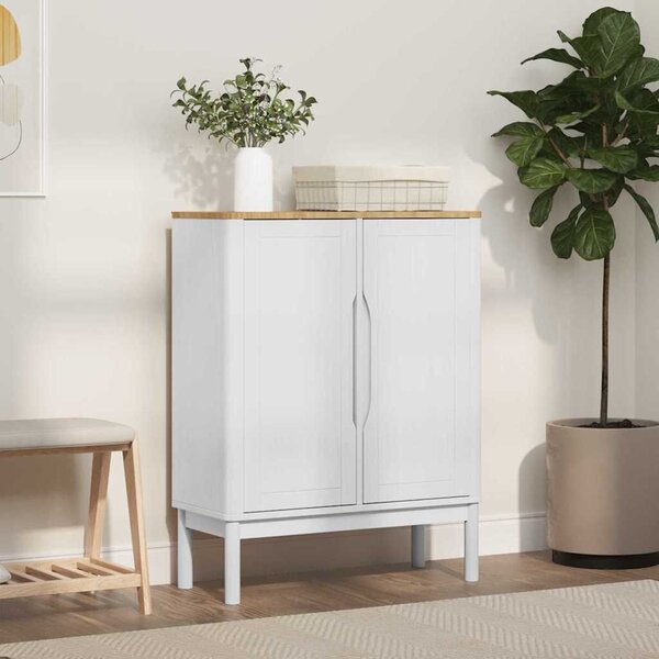 VidaXL Széf Fehér 70 x 30 x 70,5 cm Tömör fenyőfa