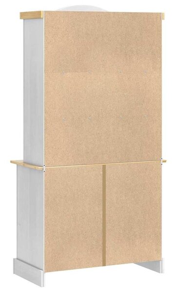 VidaXL Széf fiókkal Fehér 100 x 48,5 x 179 cm Tömör fenyőfa