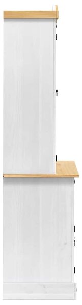 VidaXL Széf fiókkal Fehér 100 x 48,5 x 179 cm Tömör fenyőfa