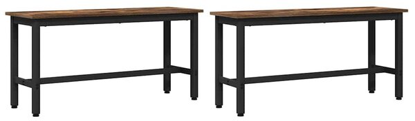 VidaXL Étkező pad 2 pcs Füstölt tölgy 100 x 32,5 x 48,5 cm